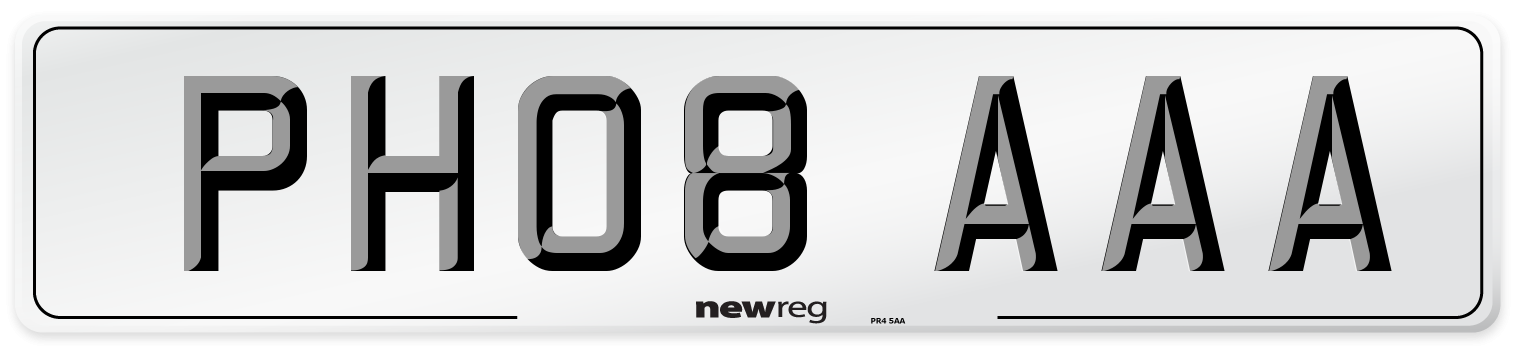 PH08 AAA Number Plate from New Reg